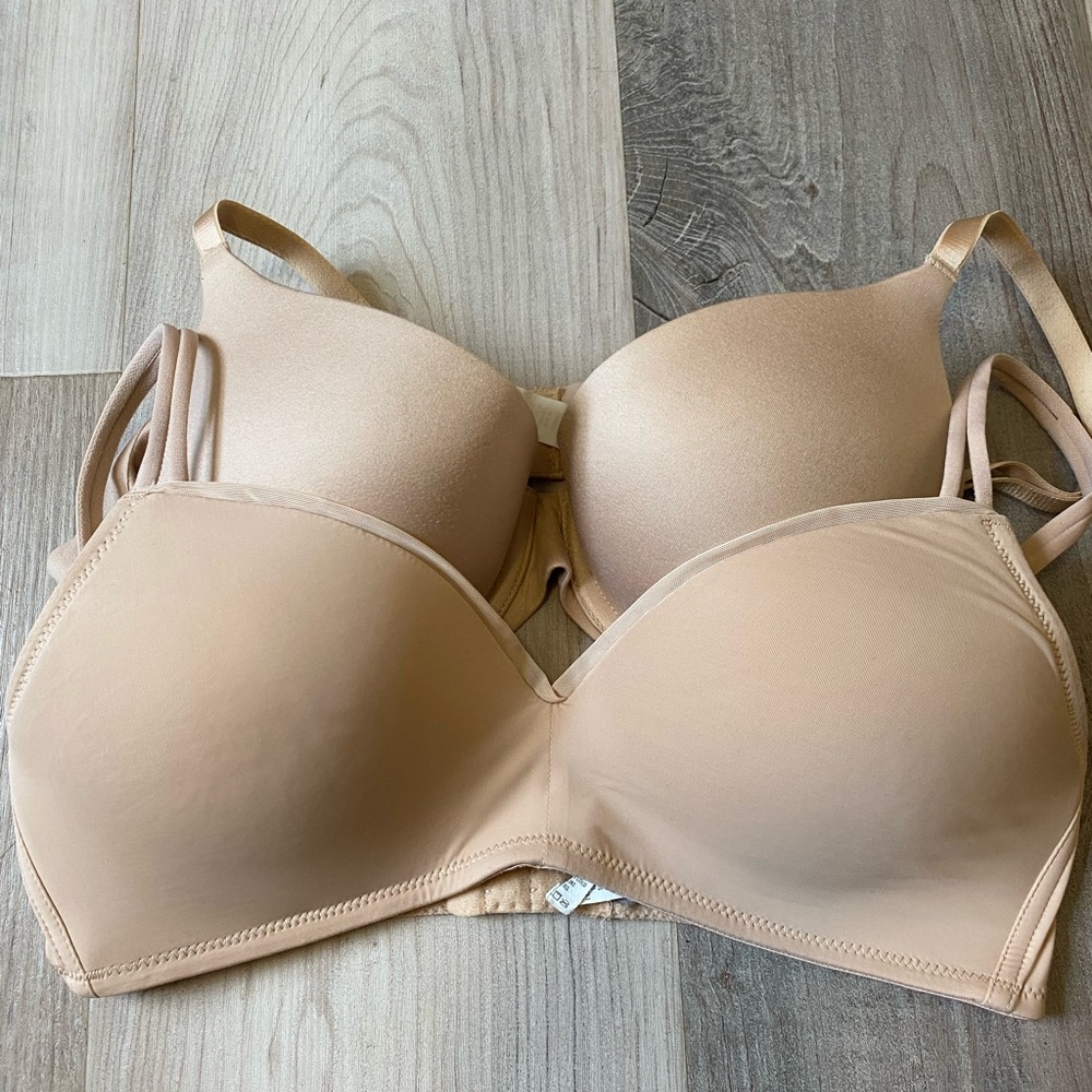 32C AERIE tan/nude push-up bras